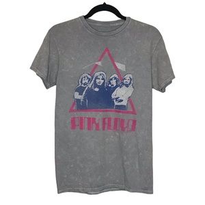 JUNK FOOD CLOTHING Pink Floyd gray and pink graphic band tee size XS